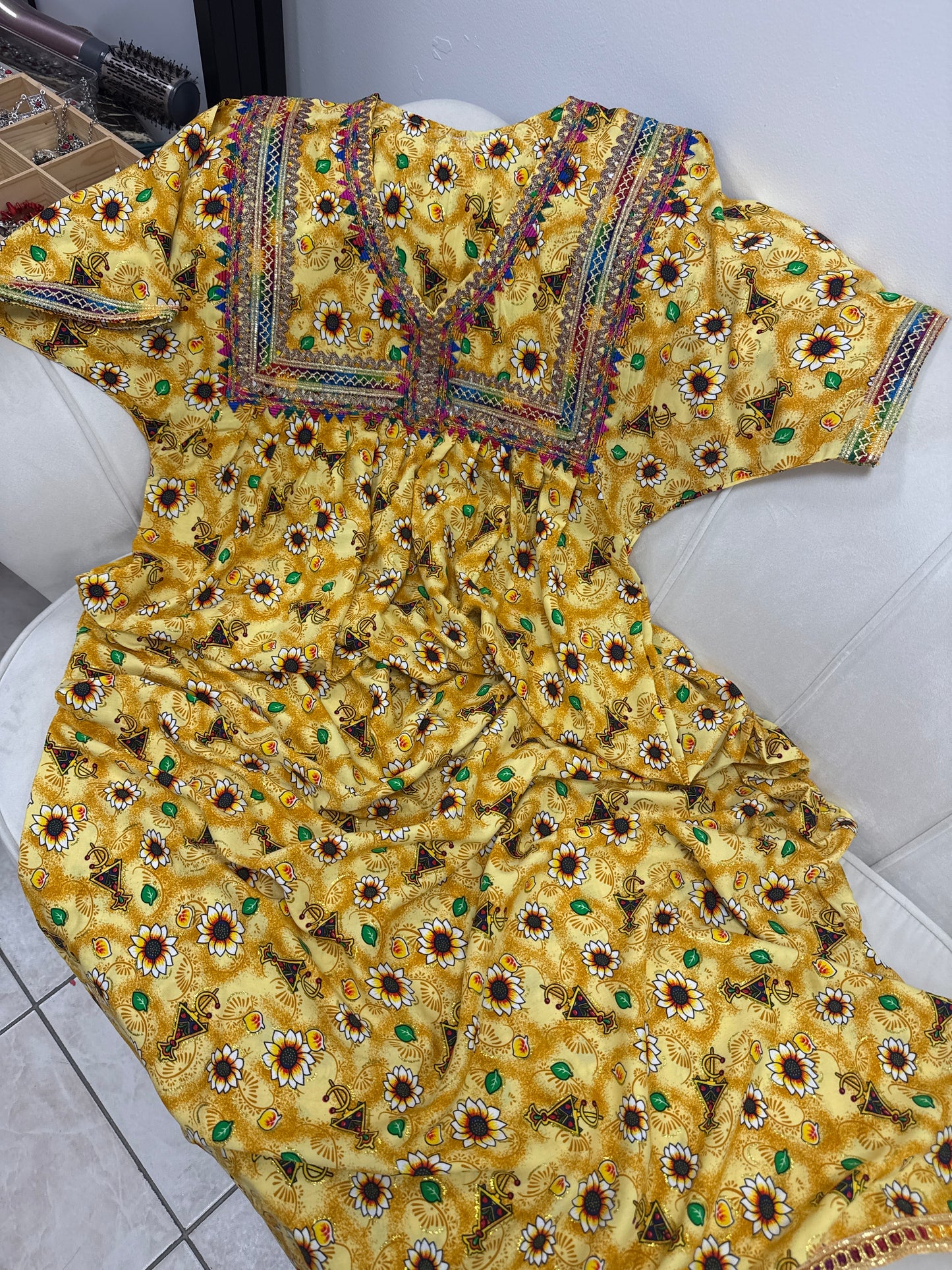  robe, Kabyle jaune