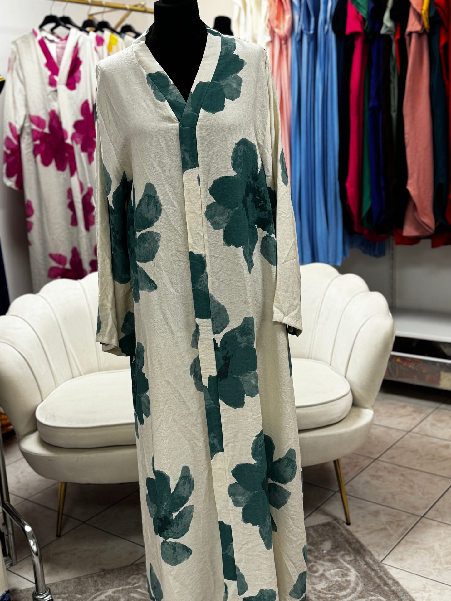 Robe à fleurs longue