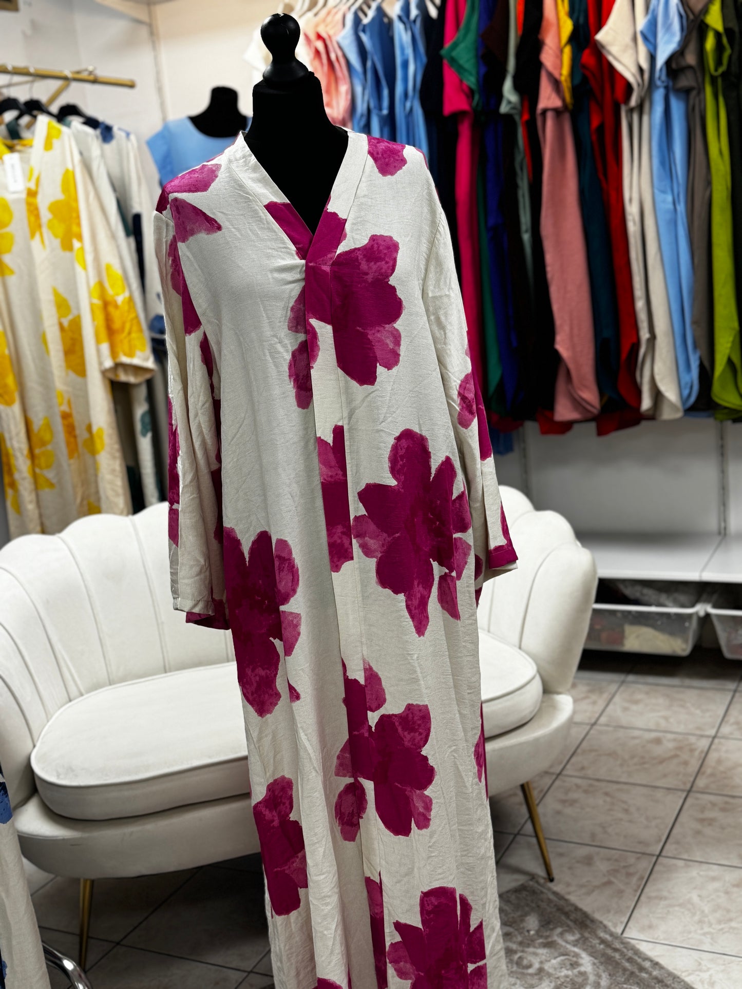 Robe à fleurs longue