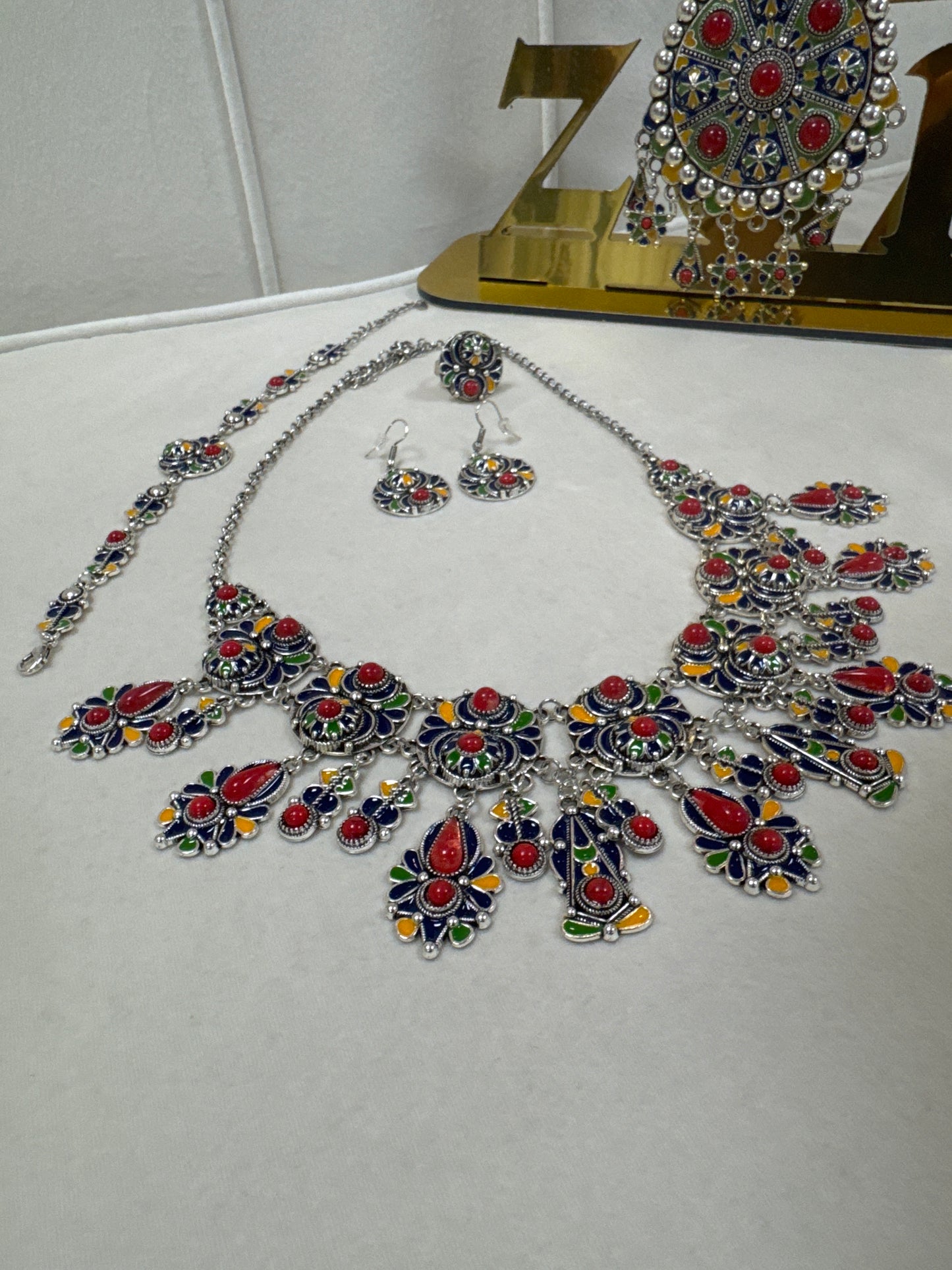 Parure kabyle quatre pièces acier , inoxydable