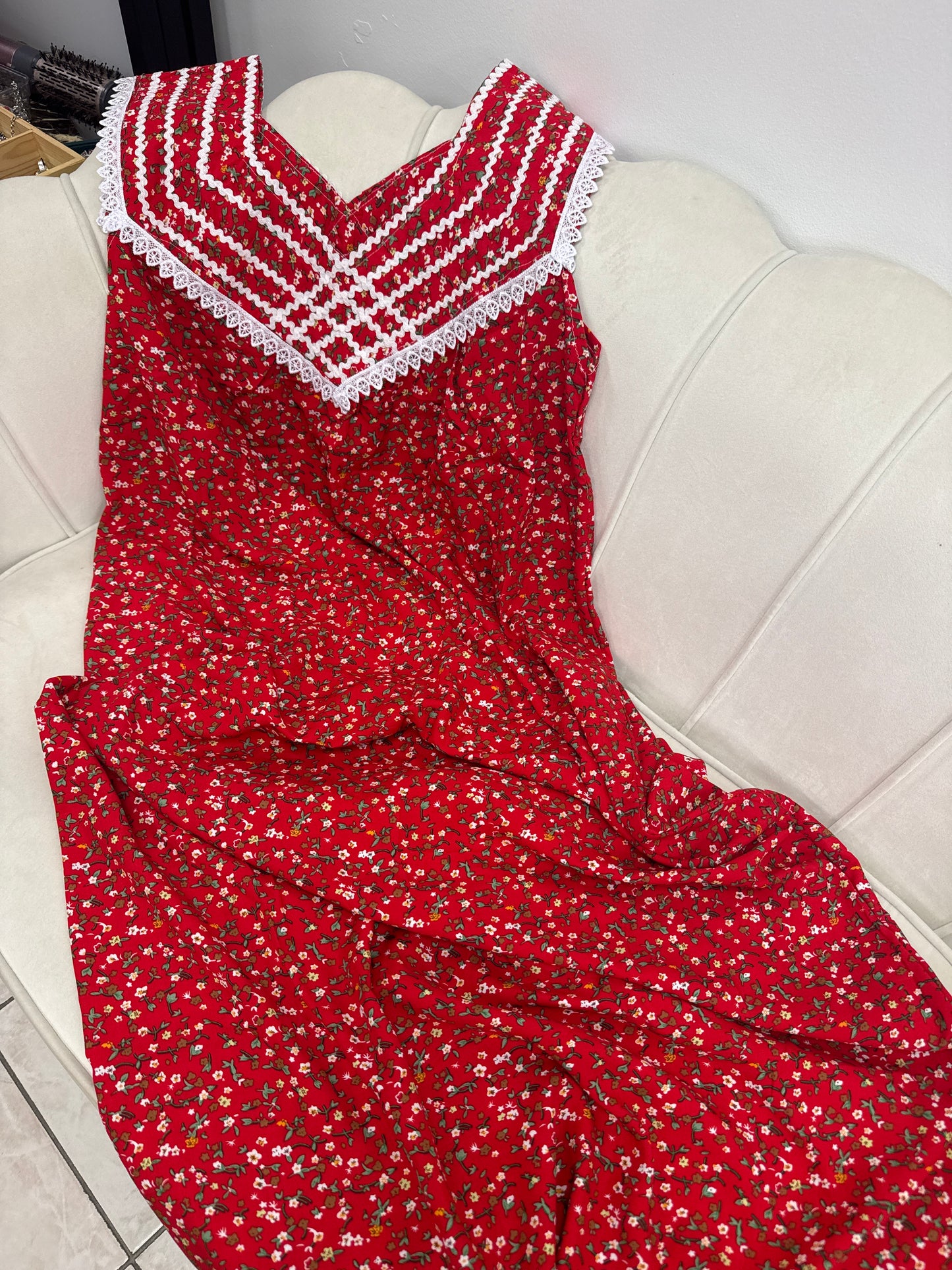 Robe maison sans manche