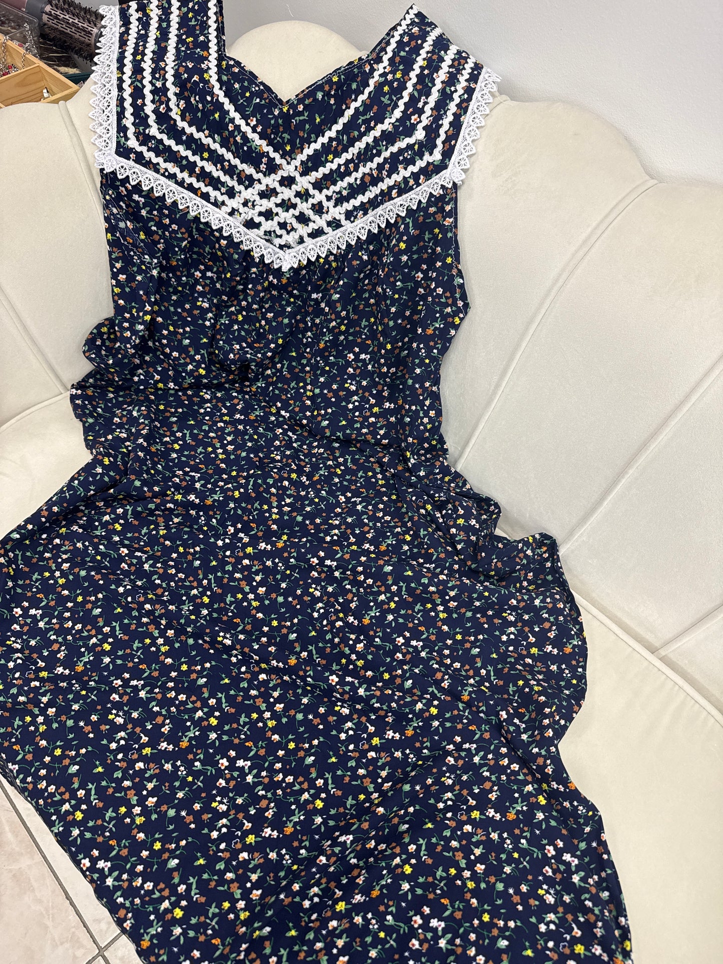 Robe maison sans manche