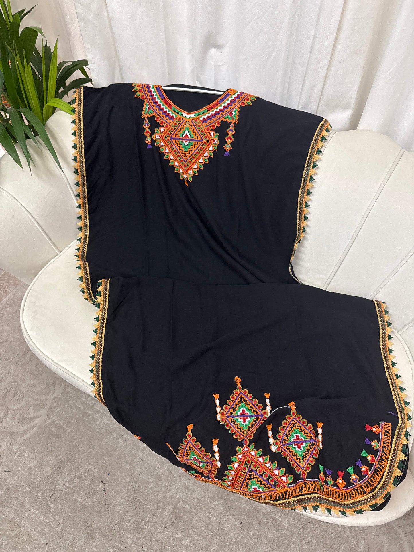 Robe longue brodé