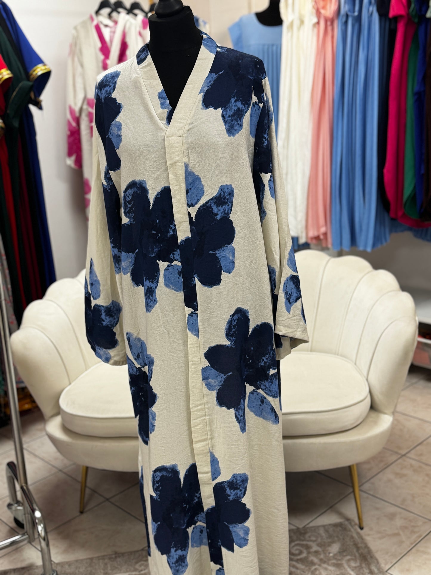 Robe à fleurs longue