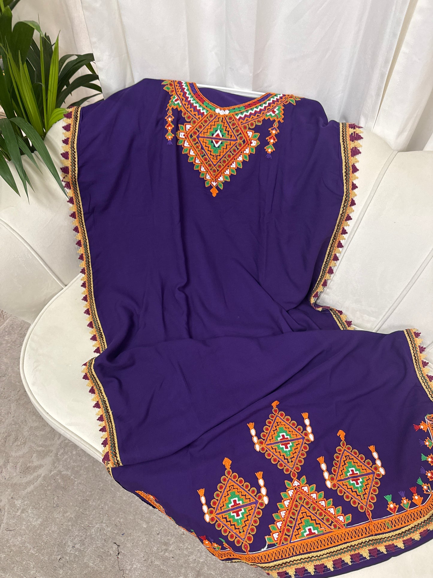 Robe longue brodé