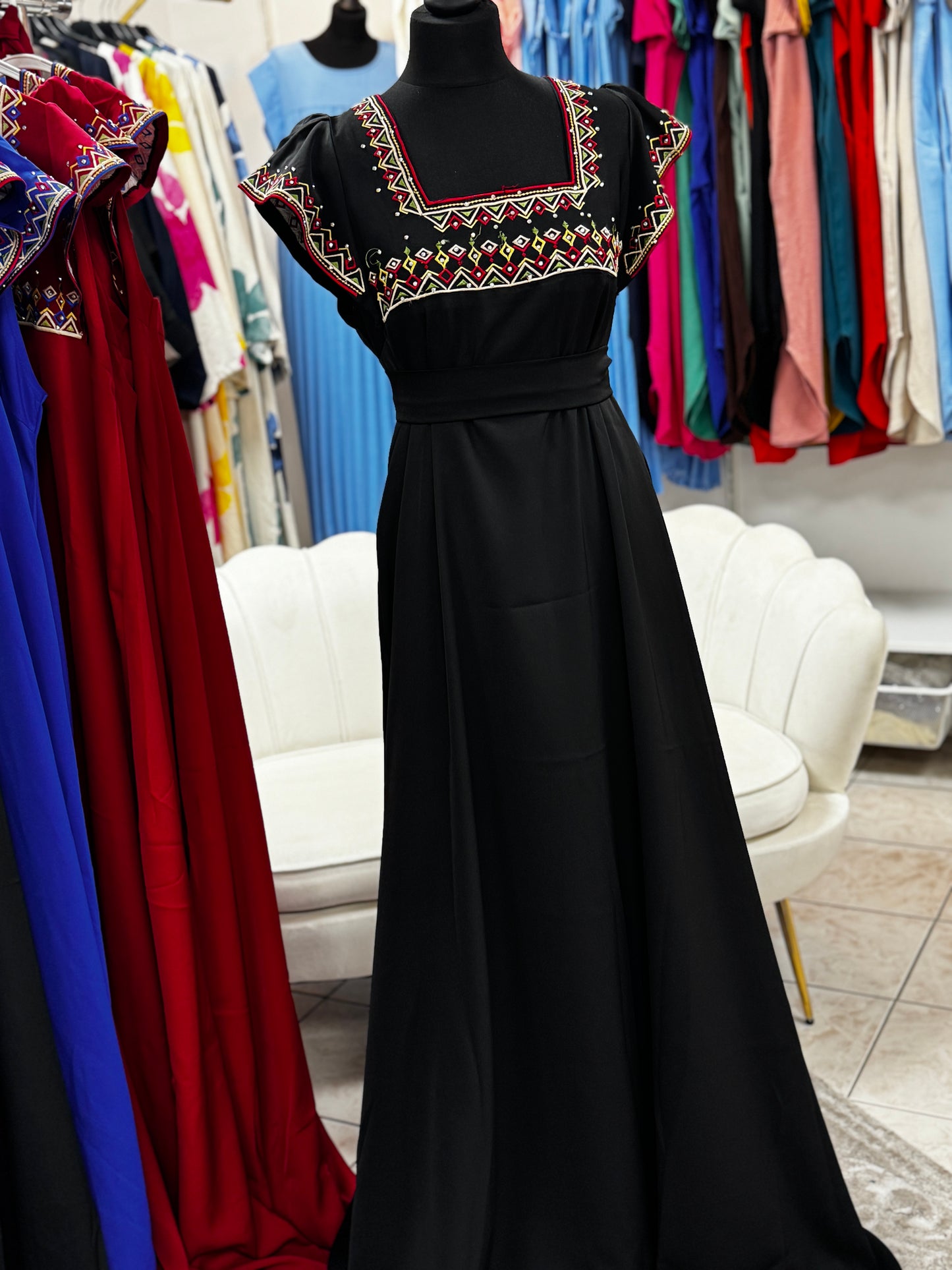 Robe en broderie