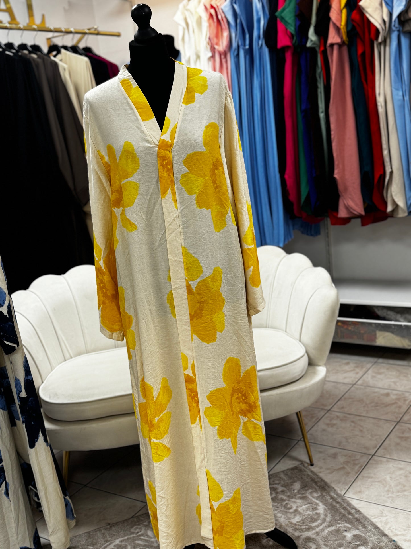 Robe à fleurs longue