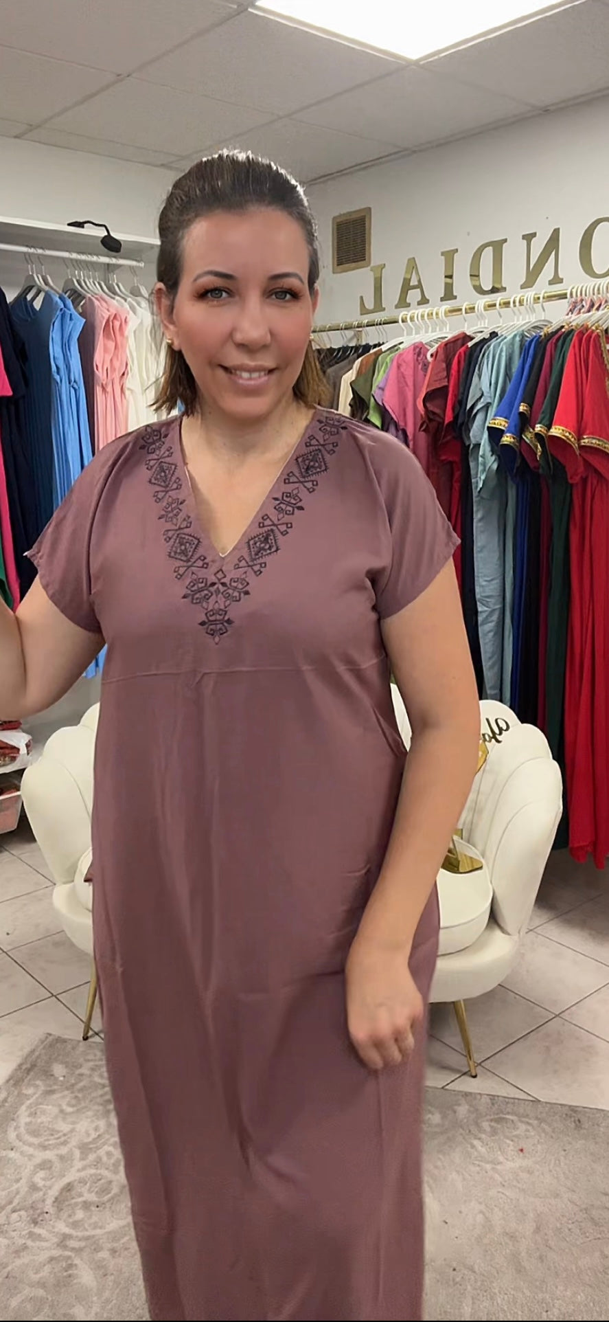 Robe broderie
