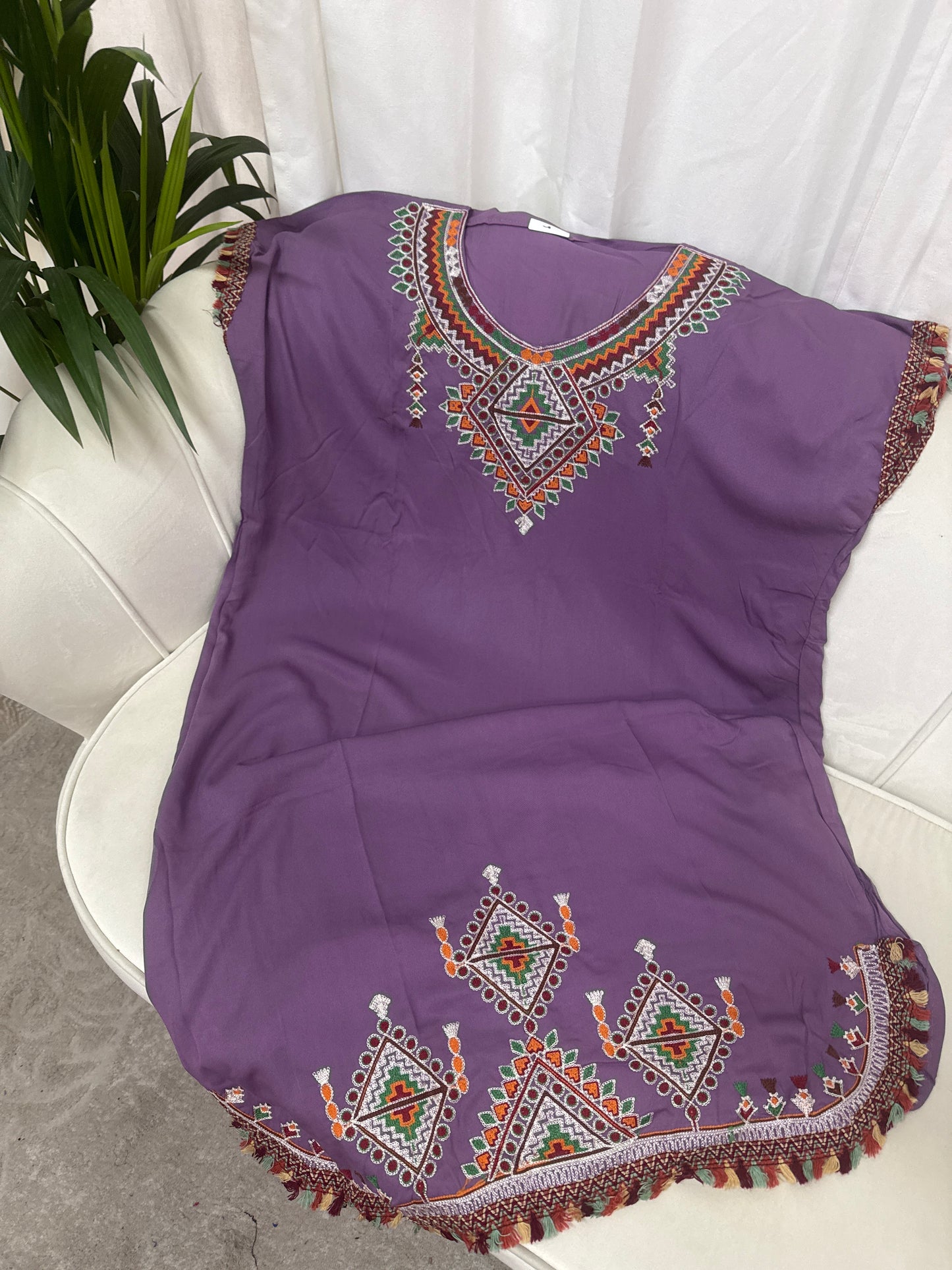 Robe midi brodé