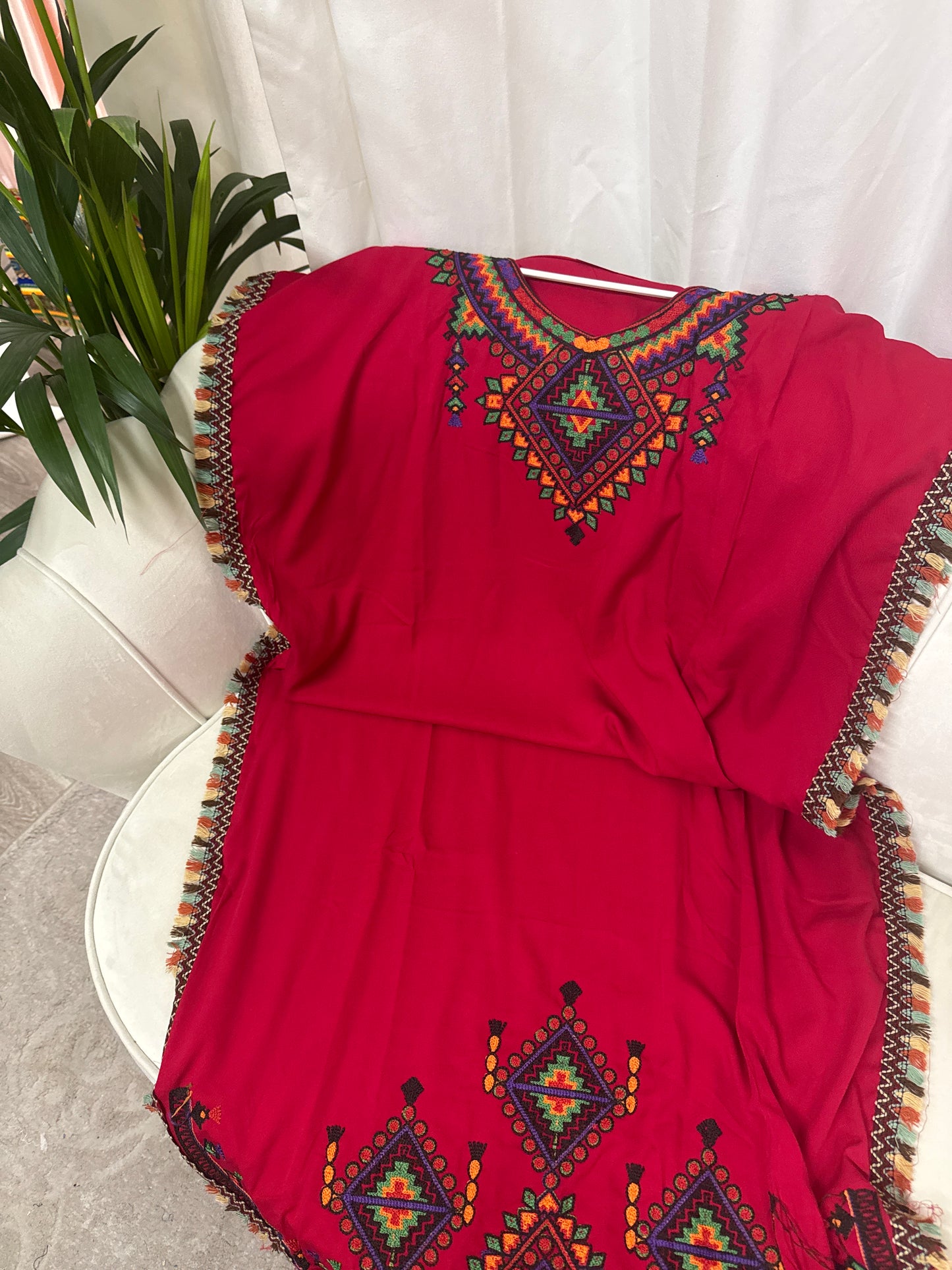 Robe midi brodé