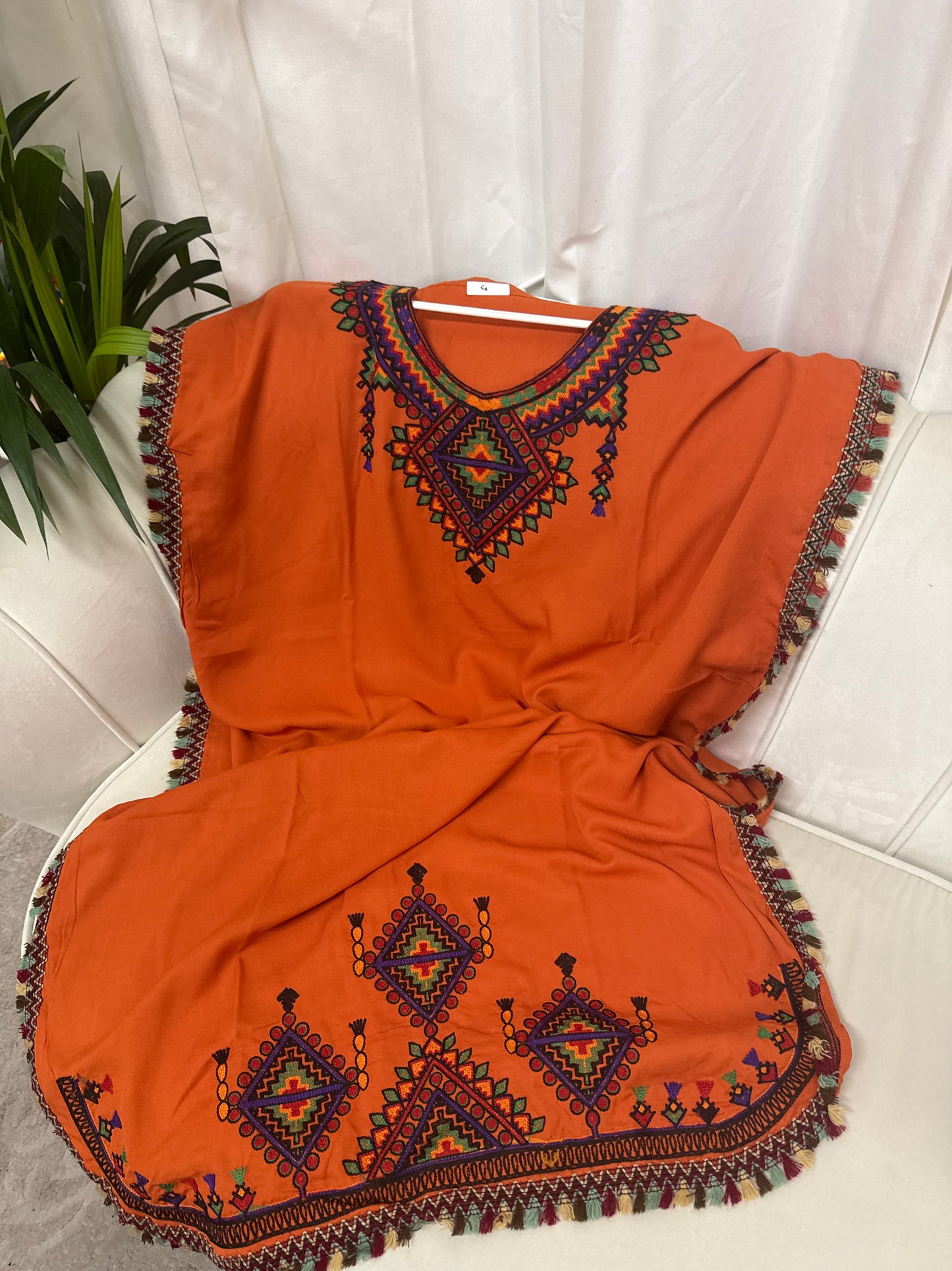 Robe midi brodé