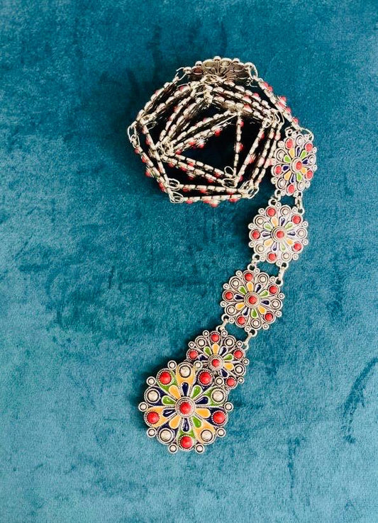 Ceinture motif rond couleur