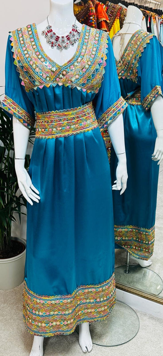 Robe bleue turquoise