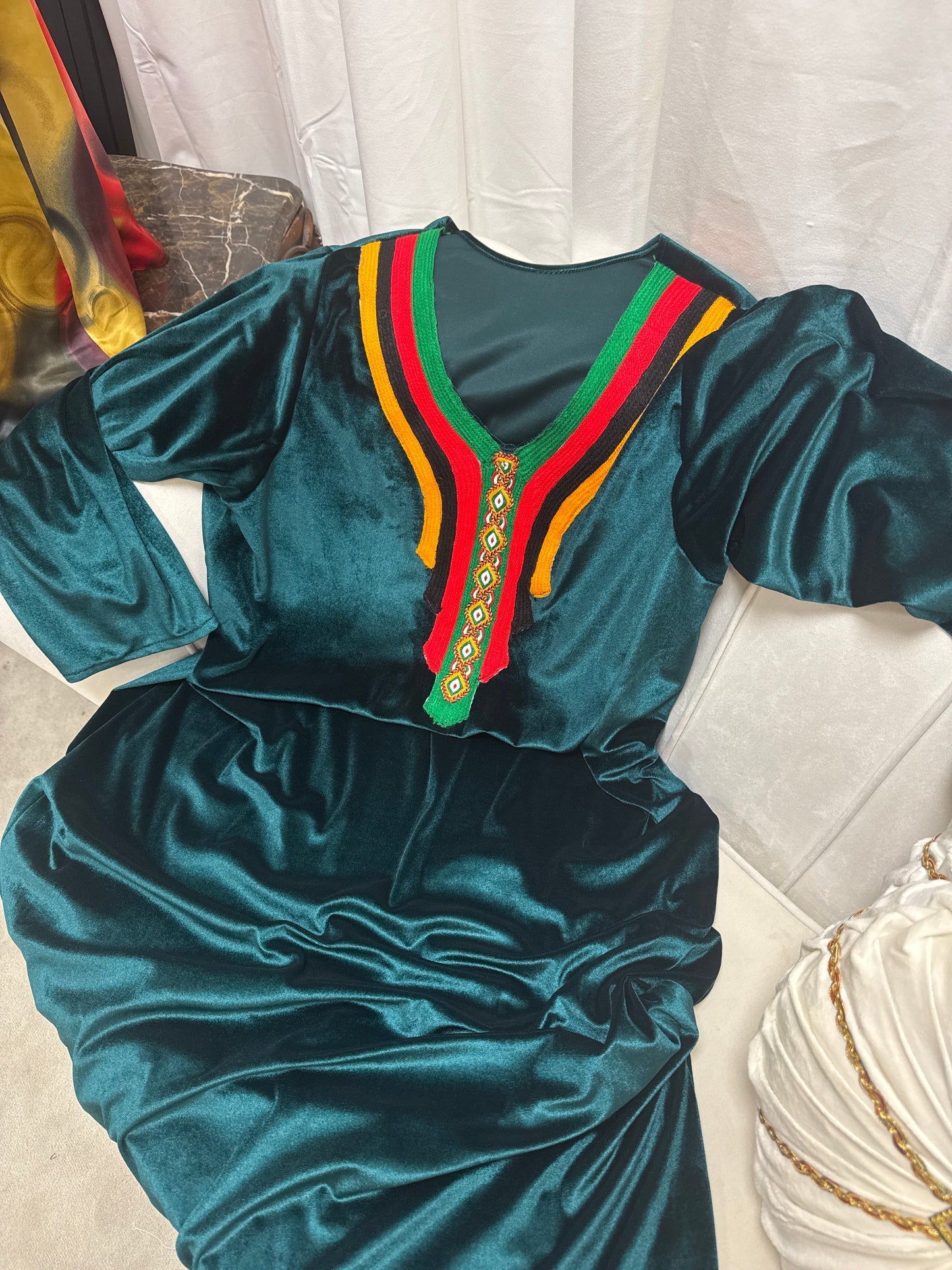 Robe velours kabyle