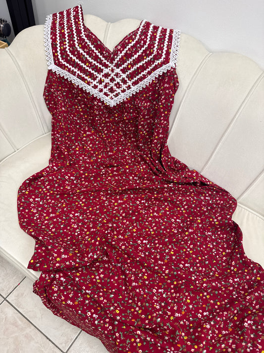 Robe maison sans manche