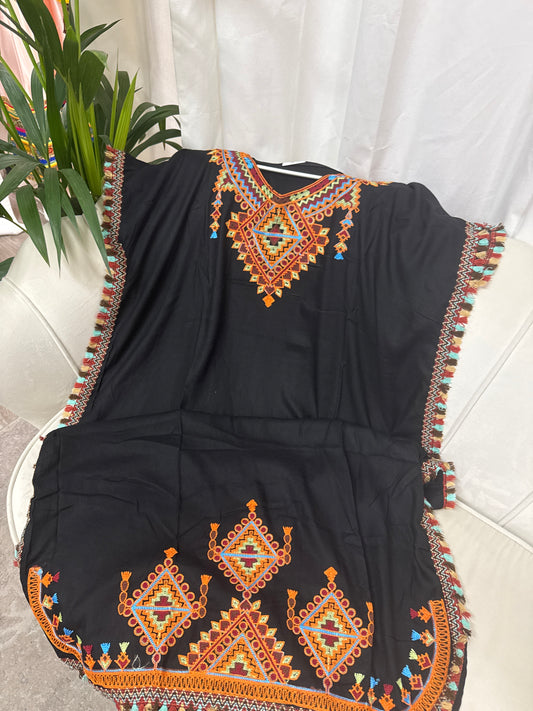 Robe midi brodé